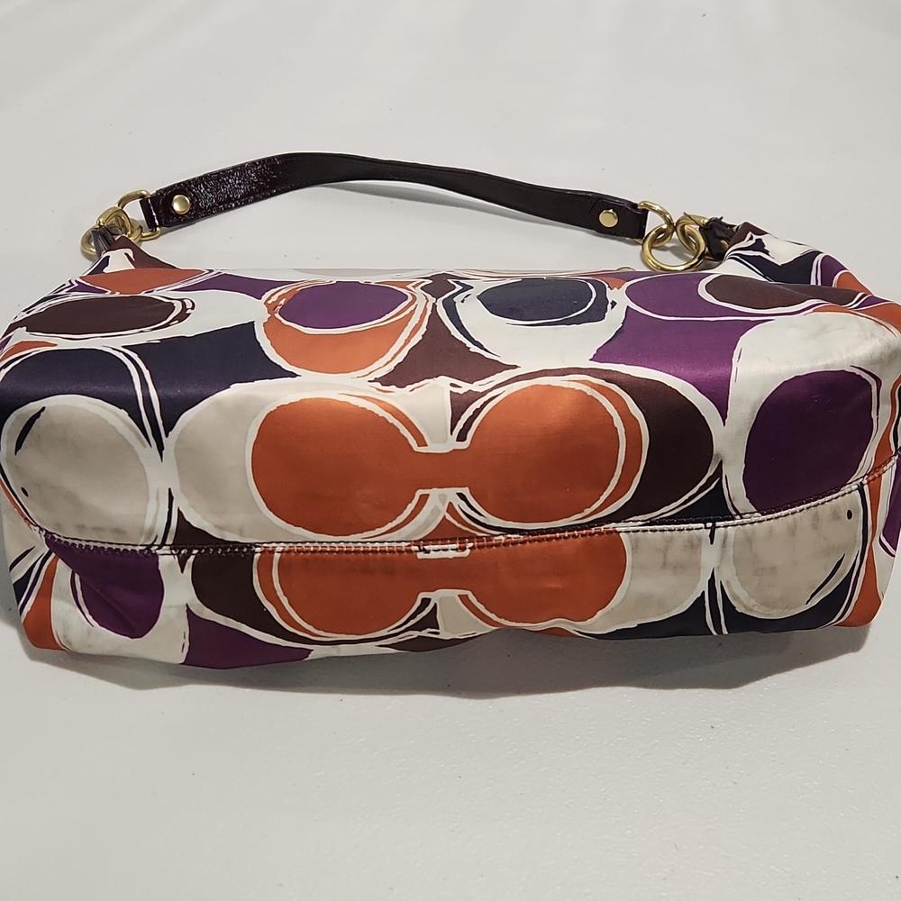 Coach Ashley Scarf Print Hobo Shoulder Bag F20063 - Picture 3 of 12
